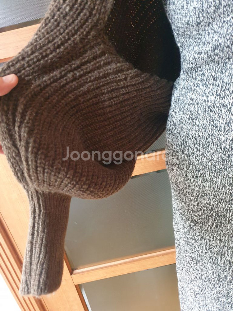 (새제품)도톰니트 브라운 볼레로 가디건--7