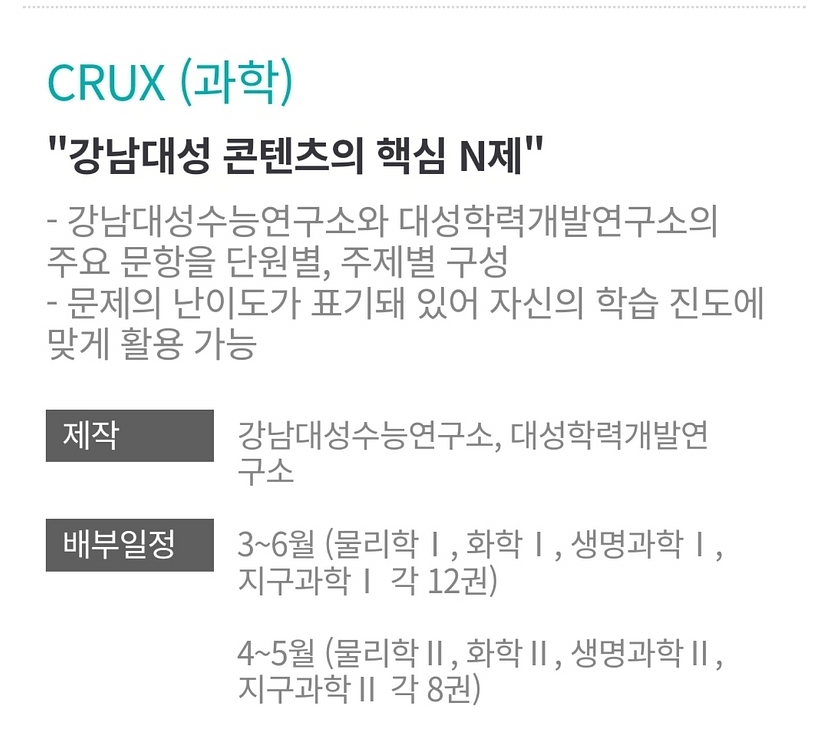 수능대비 교재 정리합니다! 강남대성 컨텐츠, 메가스터디--6