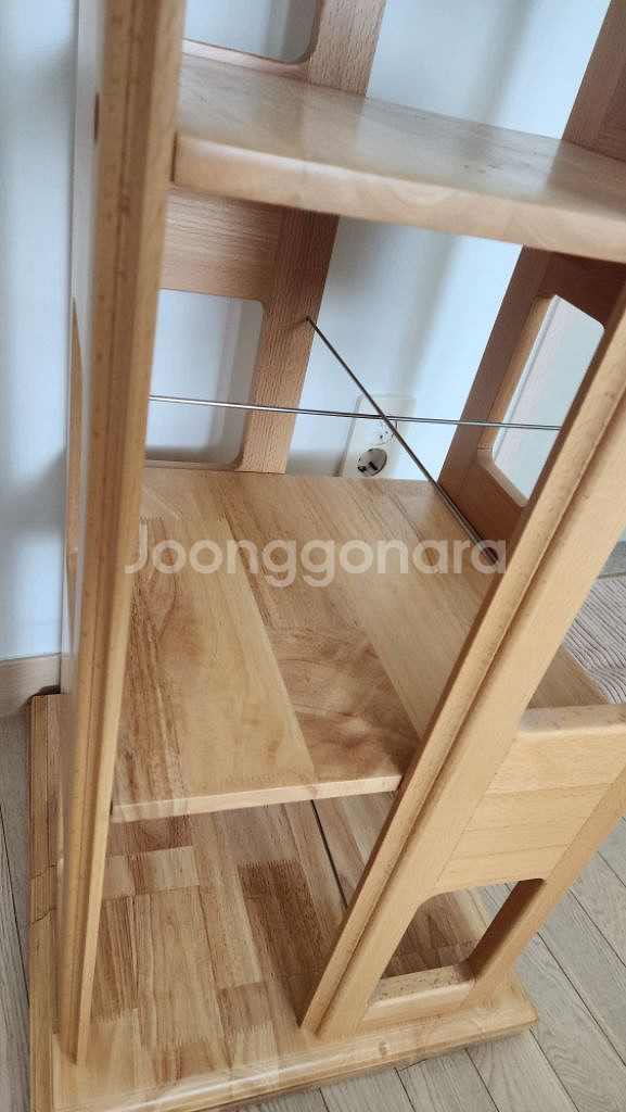 원목 회전 책장 4단(중)--3