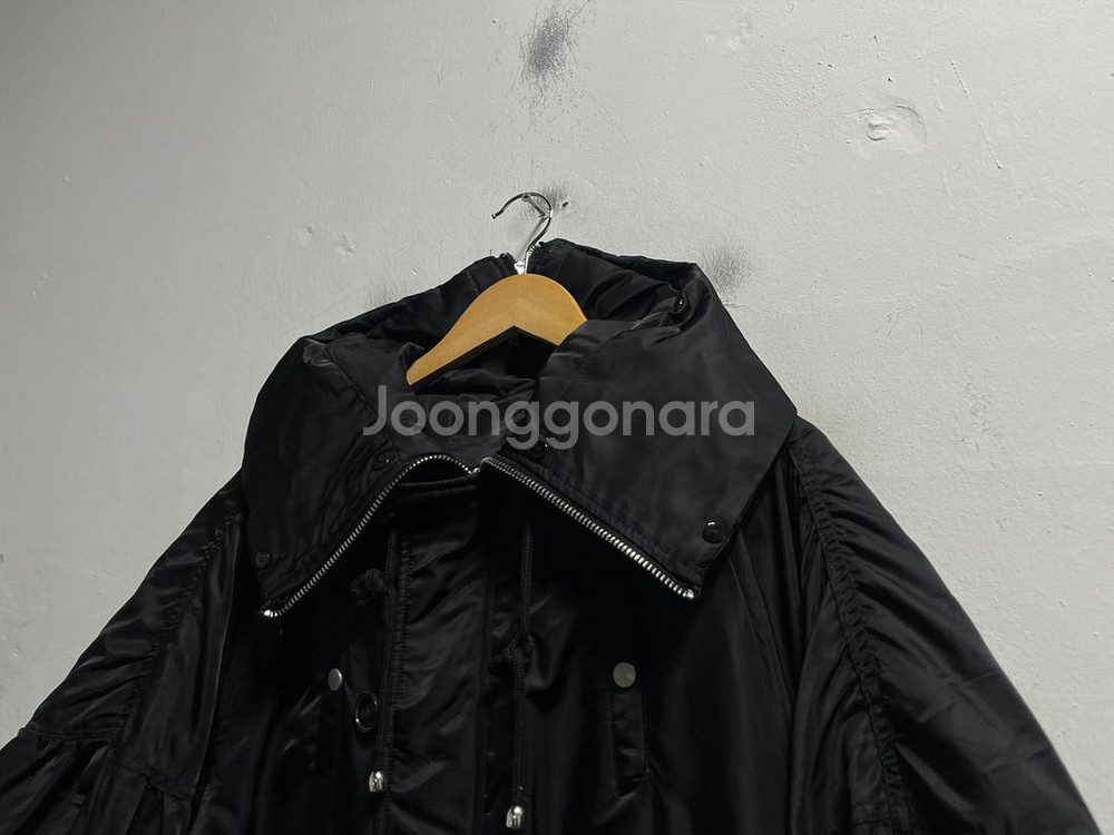 Free 블랙 오버핏 벌룬 누빔 항공점퍼--1