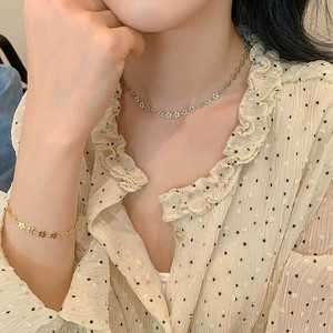 새상품)써지컬스틸 미니플라워 꽃팔찌 무알러지