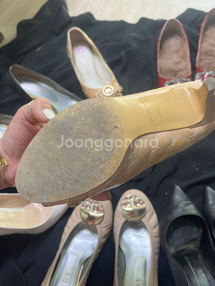 메트로씨티 구두 굽 낮은 구두 오픈토 350--3