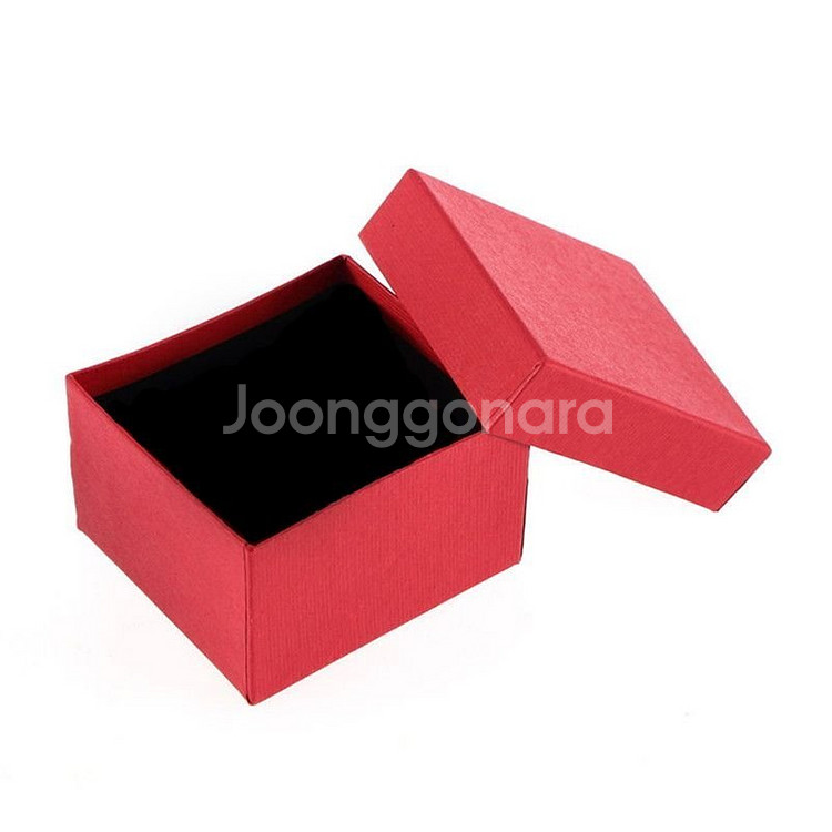 새 빨강색 선물 포장 상자 소품 + 쿠션 시계 귀걸이--3