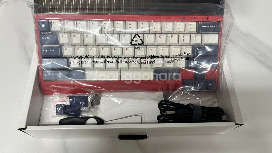 레오폴드 FC650MDS PD 화이트 블루 스타 갈축--1