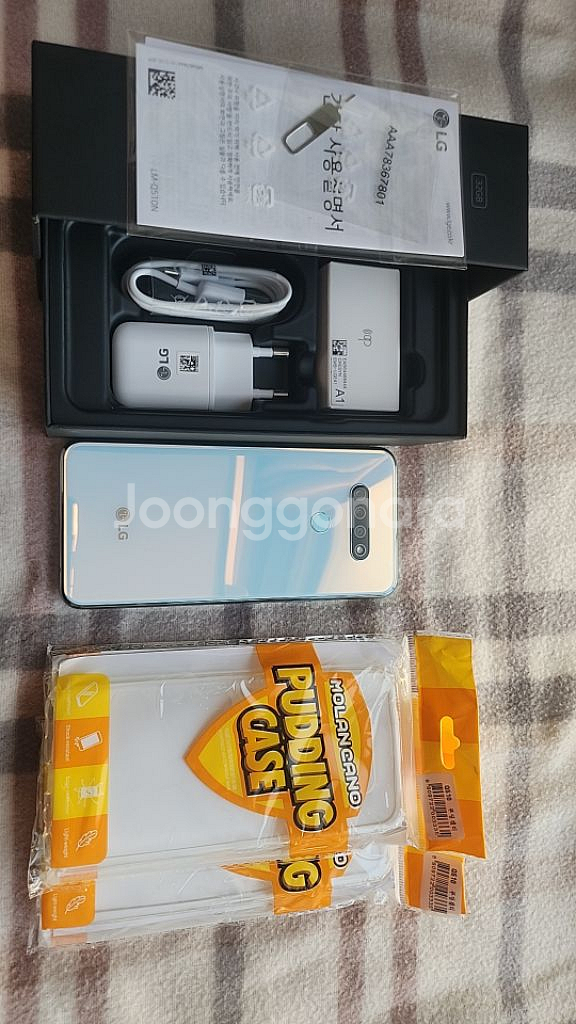 LG Q51 (LM-Q510) 32GB 화이트, 케이스--1