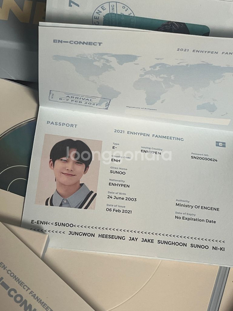 엔하이픈 엔커넥트 2021 팬미팅 여권 일괄 디비디--1