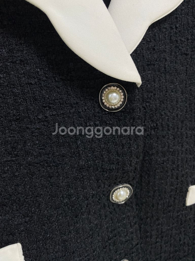 JIGOTT 트위드 자켓 블랙 55사이즈--5