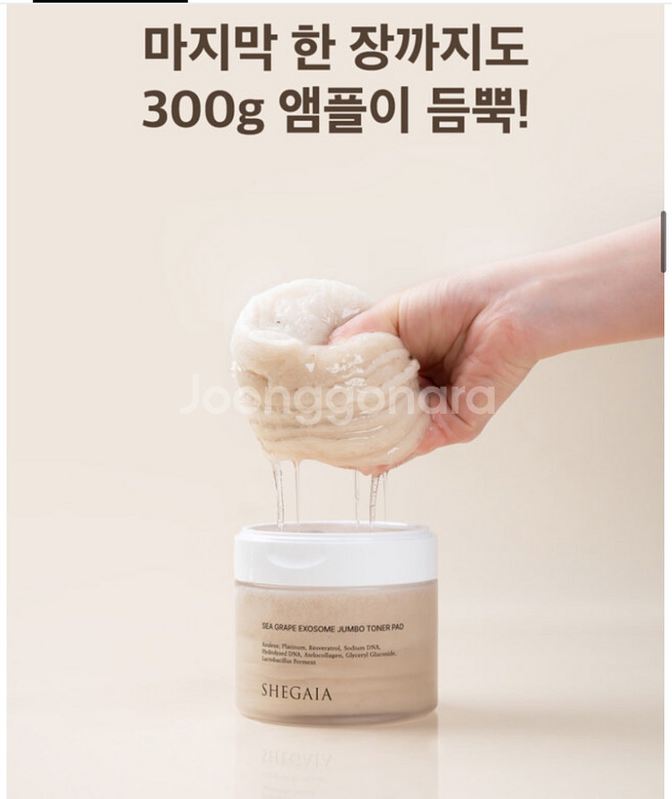 쉬가이아 토너 패드 새상품--8