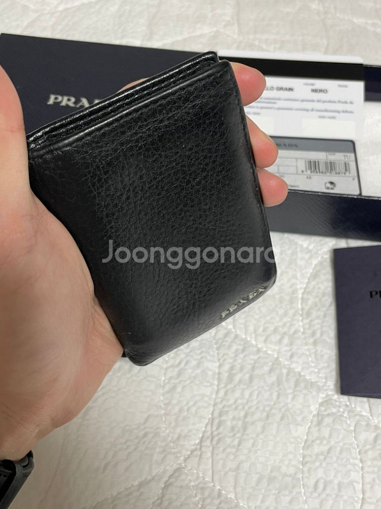 프라다 레더 오거나이저 카드지갑 nfc내장칩 정품 풀박--3