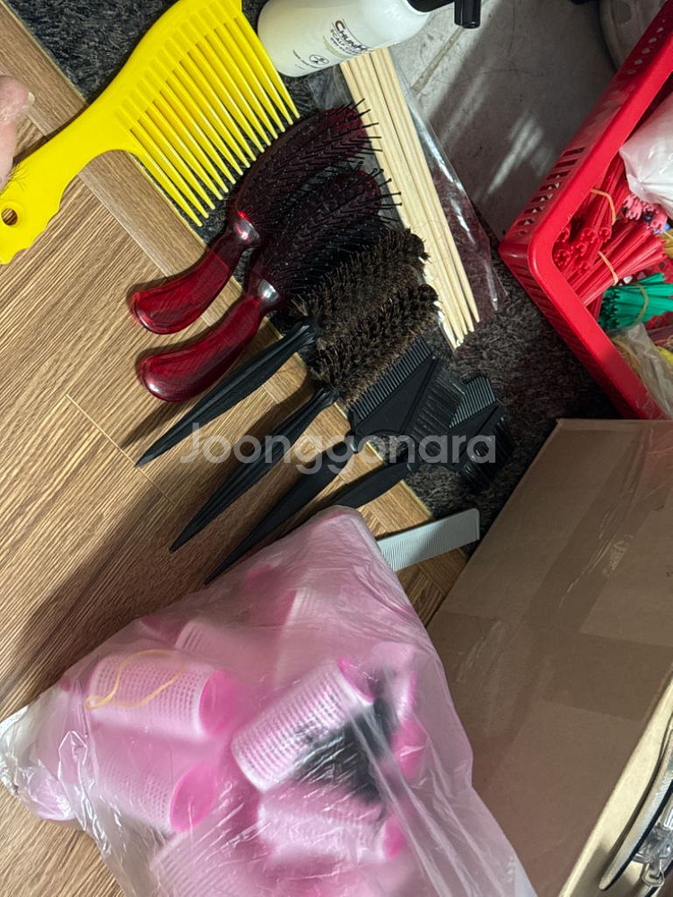 미용 국가고시용 준비물 롯드 빗 염색빗 파지 롤--3