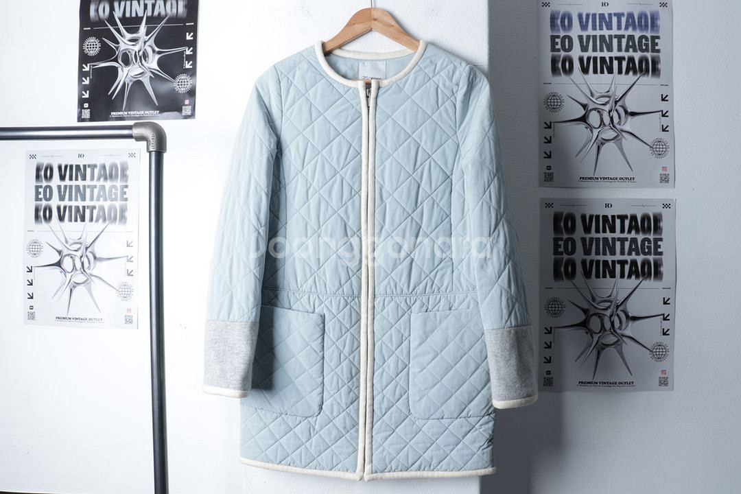 W(S) 브랜드빈티지 패딩 점퍼자켓 주크 연블루 경량--1