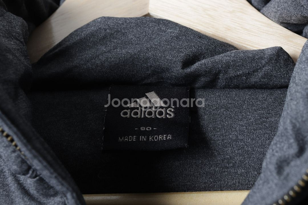 (S) 아디다스 패딩 점퍼자켓 그레이 덕다운 올드스쿨--4