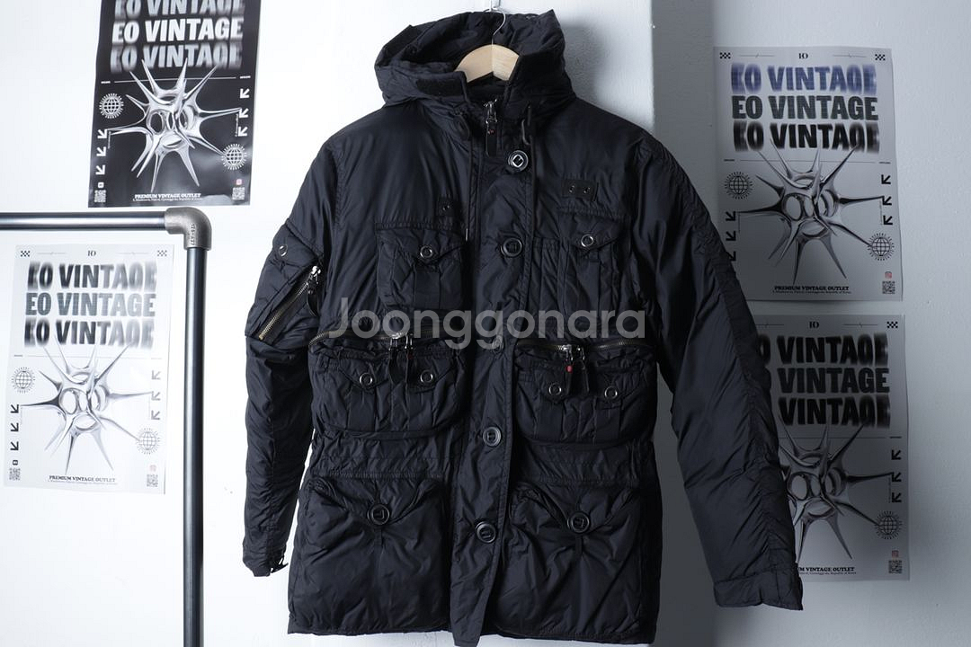 (S-M) 폴로 랄프로렌 패딩 점퍼자켓 블랙 테크웨어--1