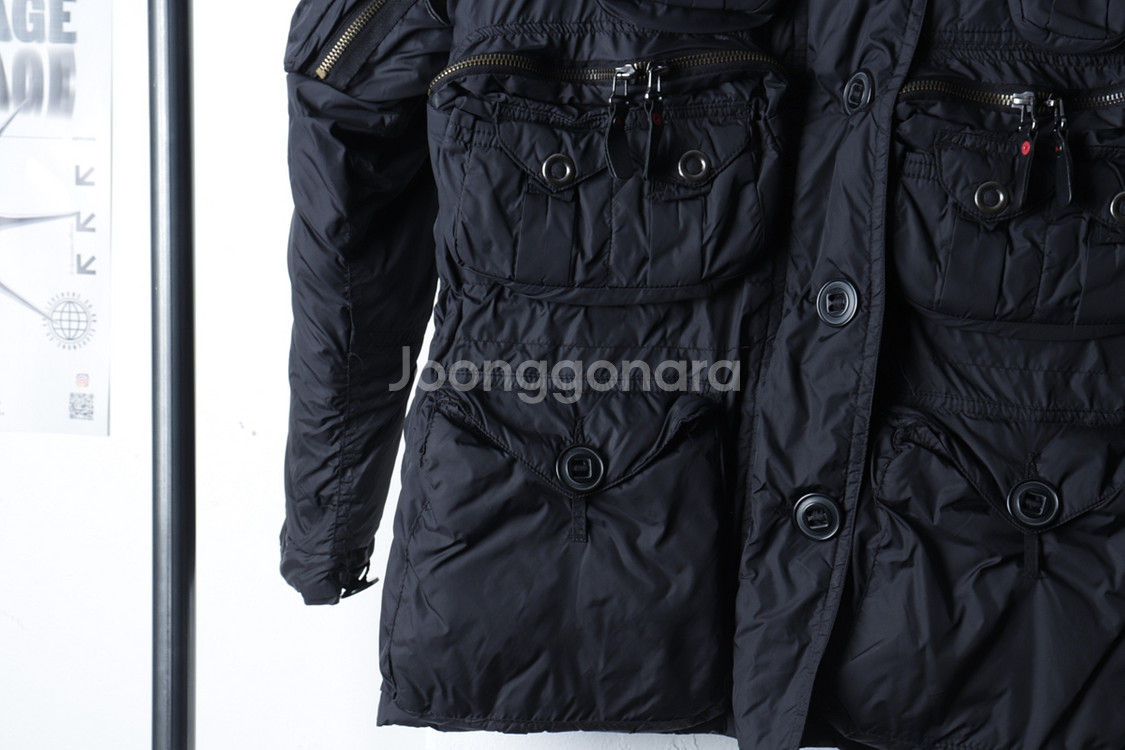 (S-M) 폴로 랄프로렌 패딩 점퍼자켓 블랙 테크웨어--3