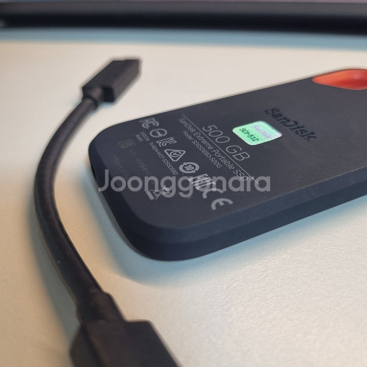 샌디스크 익스트림 포터블 SSD 500gb 외장하드--0
