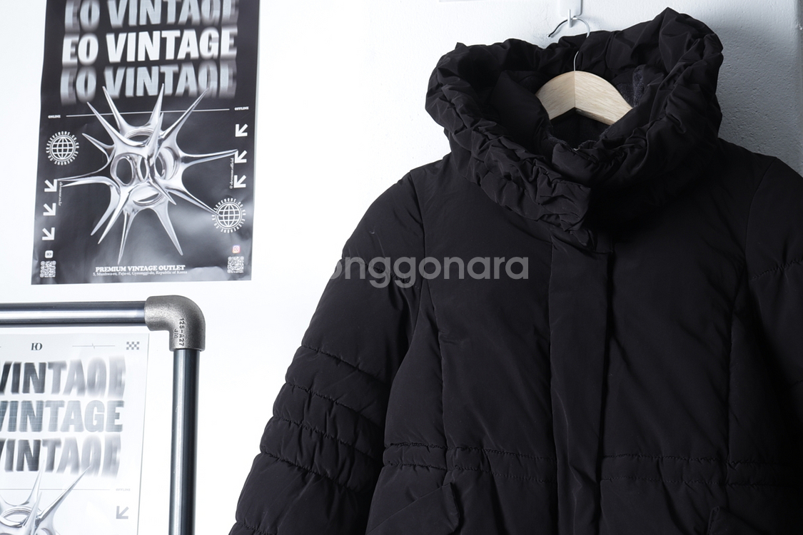 W(S) 브랜드빈티지 패딩 점퍼자켓 에스제이와니 블랙--2