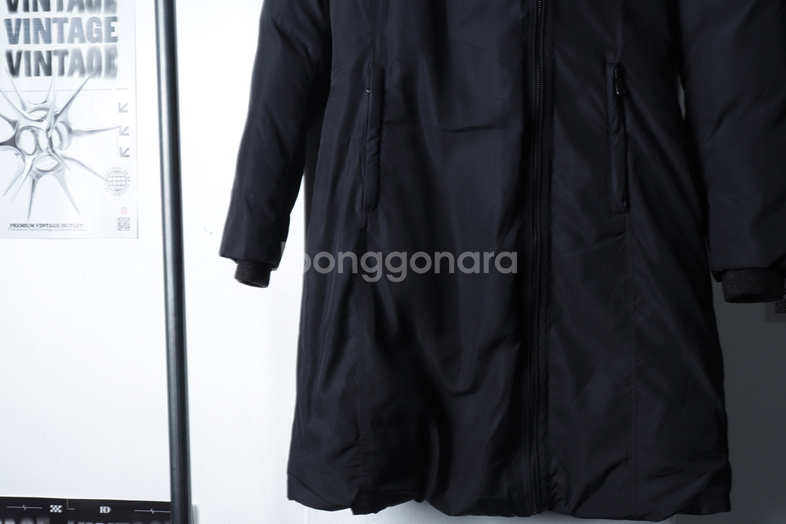 W(S) 클럽모나코 롱패딩 점퍼자켓 블랙 구스다운--3