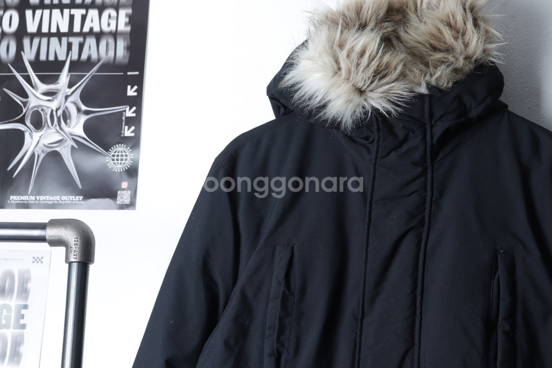 (S-M) 아디다스 패딩 점퍼자켓 블랙 덕다운--2