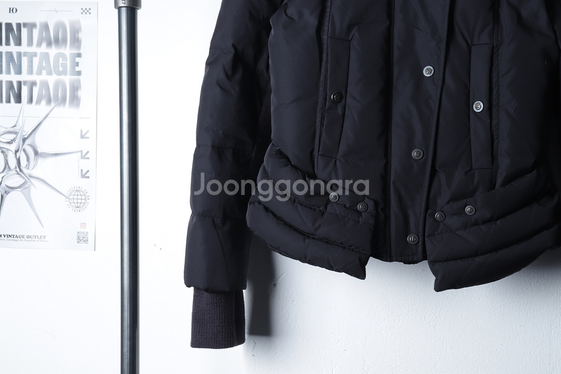 W(XS-S) 시스템 패딩 점퍼자켓 블랙 덕다운--3