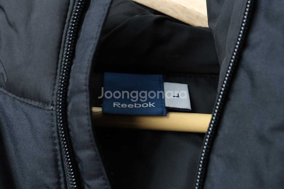 (L) 리복 패딩 점퍼자켓 블랙 올드스쿨 한정판--4