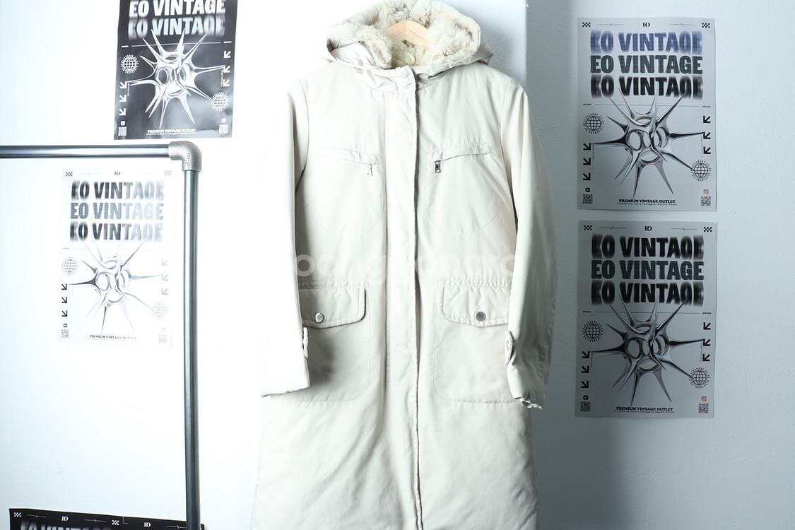 W(S) 발렌시아 롱패딩 점퍼자켓 베이지 덕다운--1