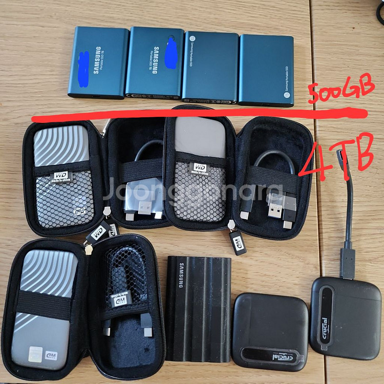 ssd외장 샌디스크 시게이트 삼성 4tb 2tb 1tb--1