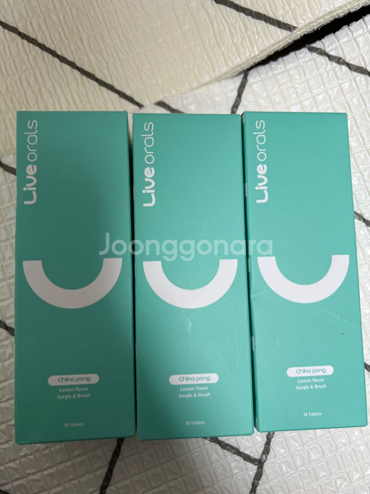 라이브오랄 치카퐁 레몬 가글액 18정 3개--0