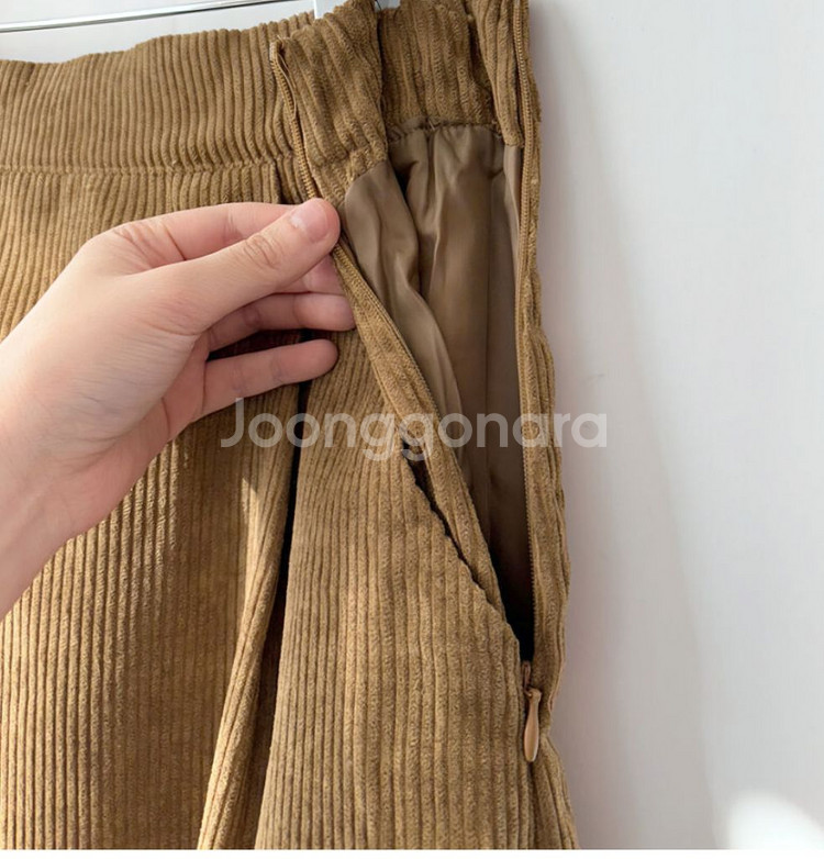 새상품 골덴 치마 뒷밴딩a라인--6