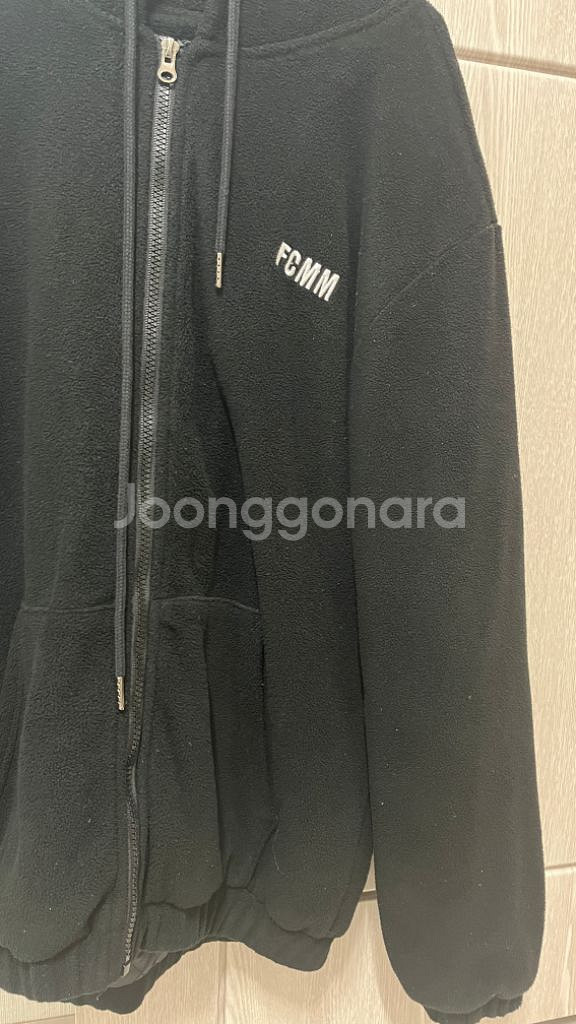 FCMM 빅로고 플리스 점퍼 블랙 S--5