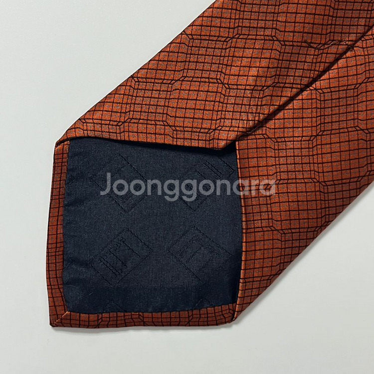 명품 던힐 넥타이 9.5cm 브라운 컬러--6