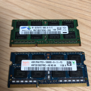 노트북 DDR3 4기가 2개