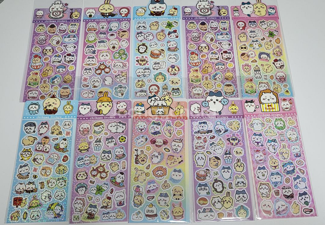 먼작귀 스티커 20장 세트 치이카와 하치와레 우사기다꾸--4