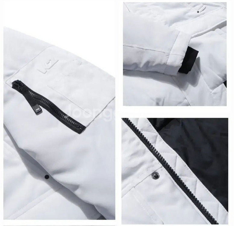 (새제품) K2 야상 숏패딩 덕다운 공용 화이트100--4