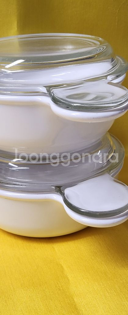 미국 코닝웨어&파이렉스 유리뚜껑2세트 일괄,--1