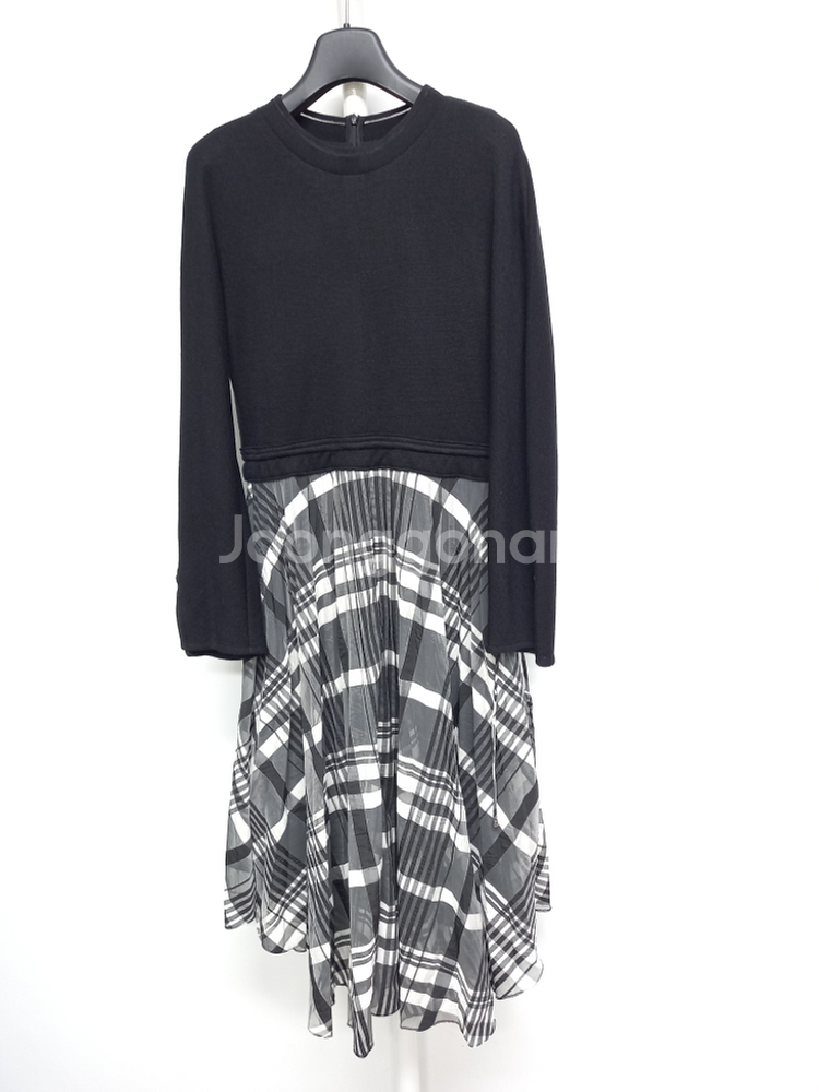 SJSJ 춘추 니트 쉬폰 맥시 롱 원피스 33-55--2