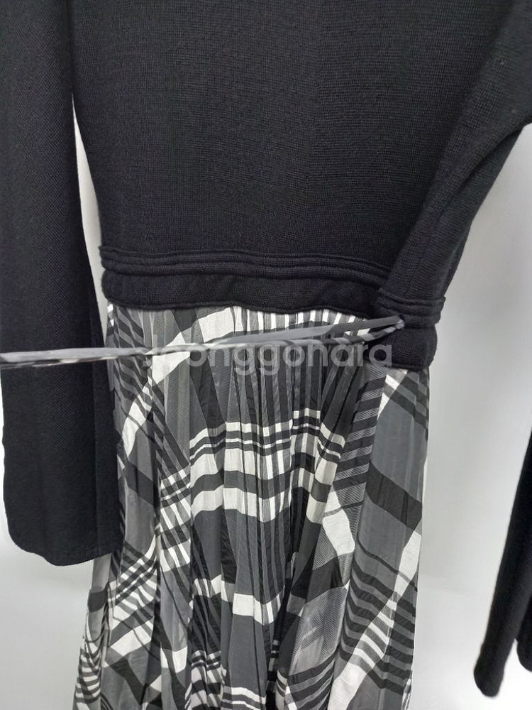 SJSJ 춘추 니트 쉬폰 맥시 롱 원피스 33-55--6