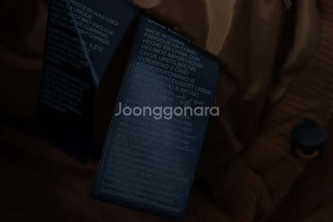 W(S) 타미힐피거 패딩 점퍼자켓 골덴 코듀로이 된장--7