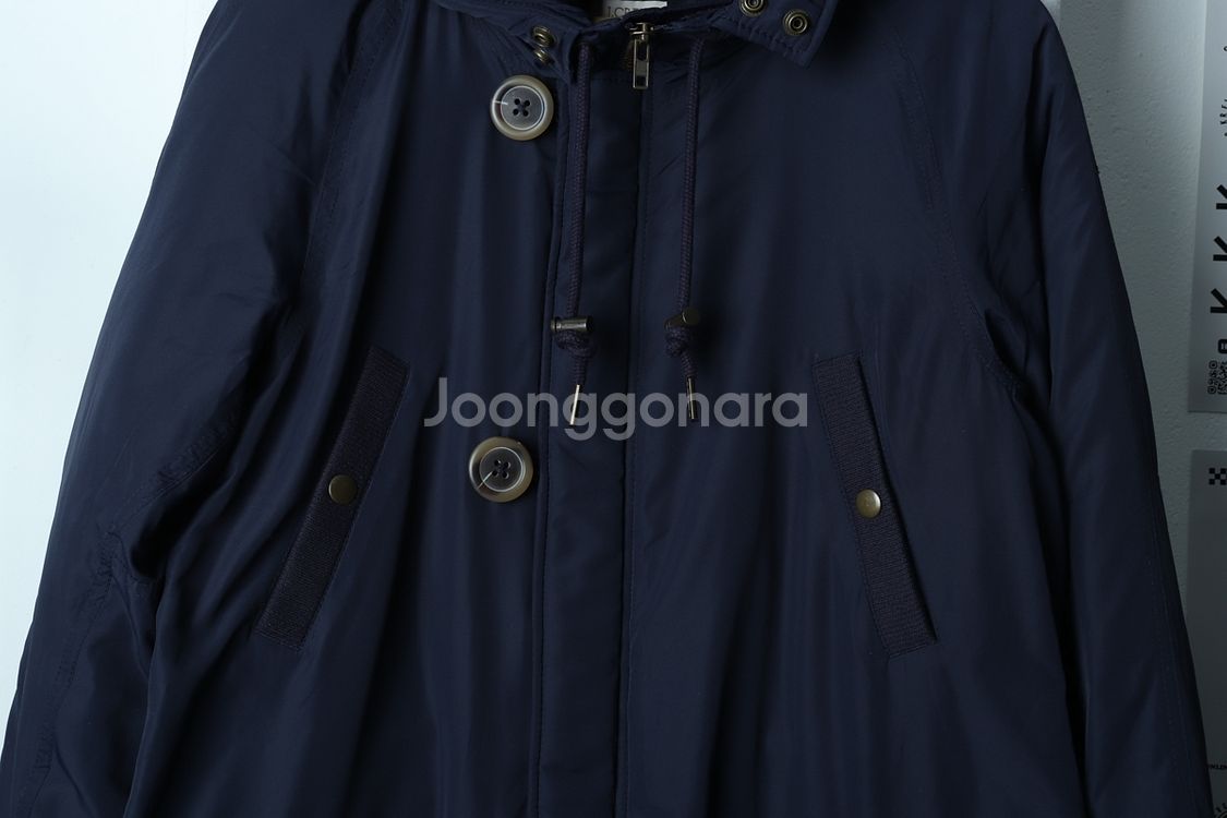 (S-M) 제이크루 패딩 점퍼자켓 네이비 야상 롱--2