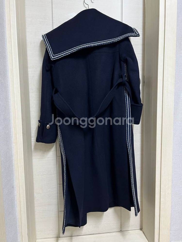 블루민 세일러 카라 코트 네이비--3