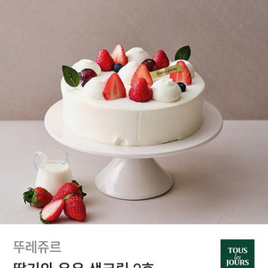 뚜레쥬르 딸기와 우유 생크림 케이크2호 (33,000원