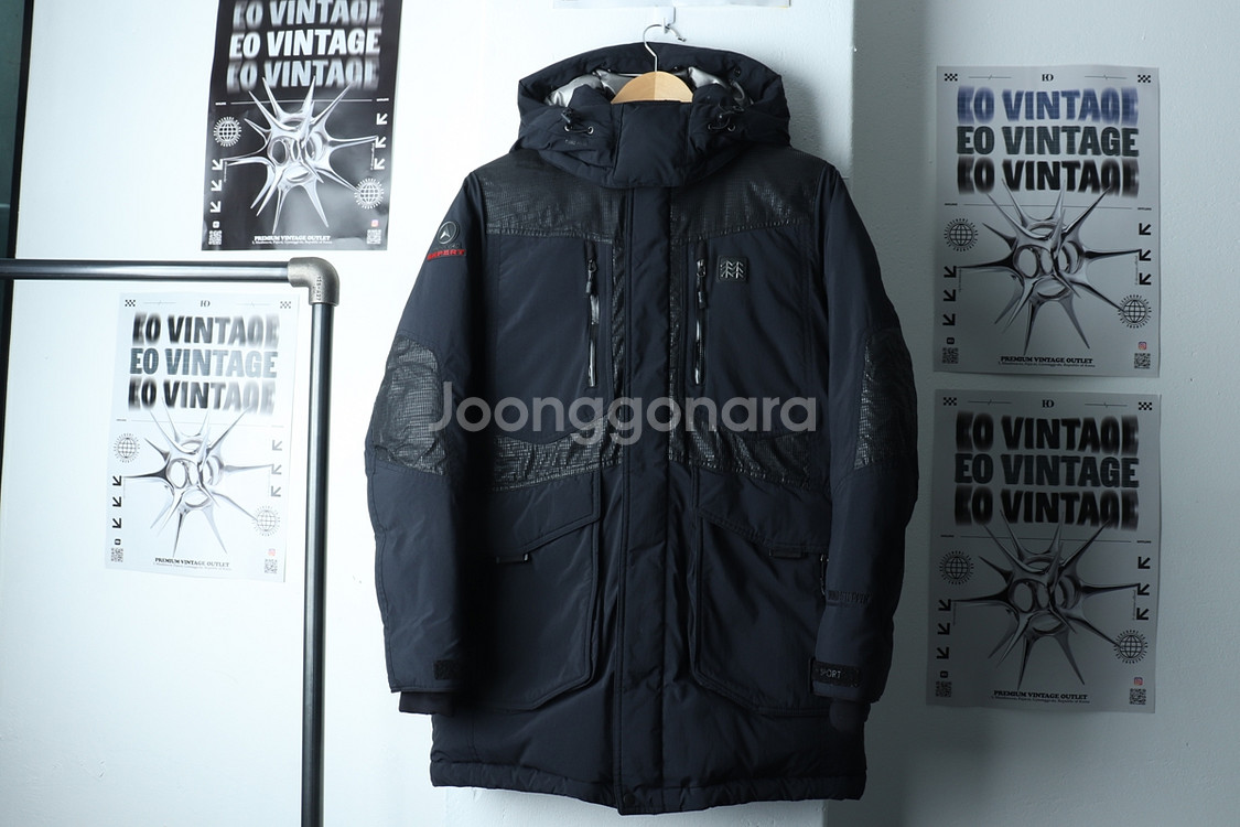 W(S) 코오롱스포츠 패딩 점퍼자켓 네이비 구스다운--1