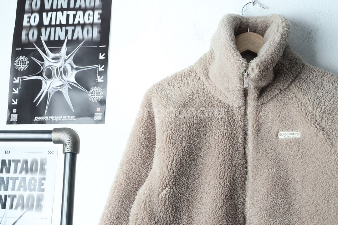 (S) 디스커버리 패딩 점퍼자켓 베이지 후리스--2