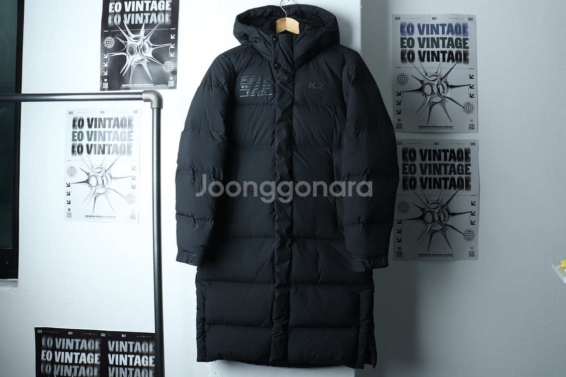 (S-M) K2 케이투 롱패딩 점퍼자켓 블랙 구스다운--1
