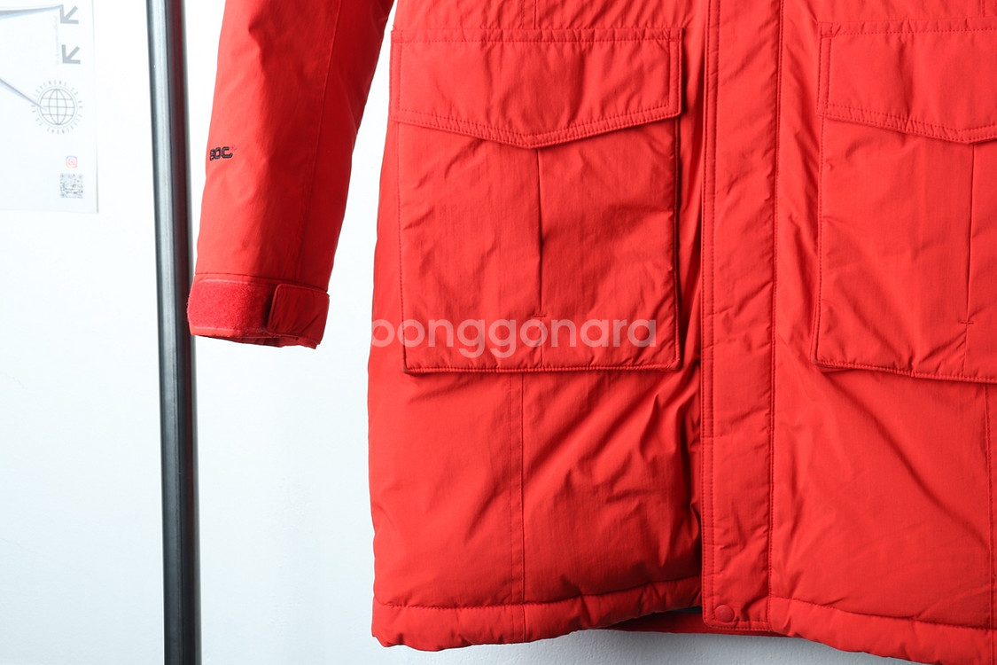(S) 코오롱스포츠 패딩 점퍼자켓 레드 구스다운--3