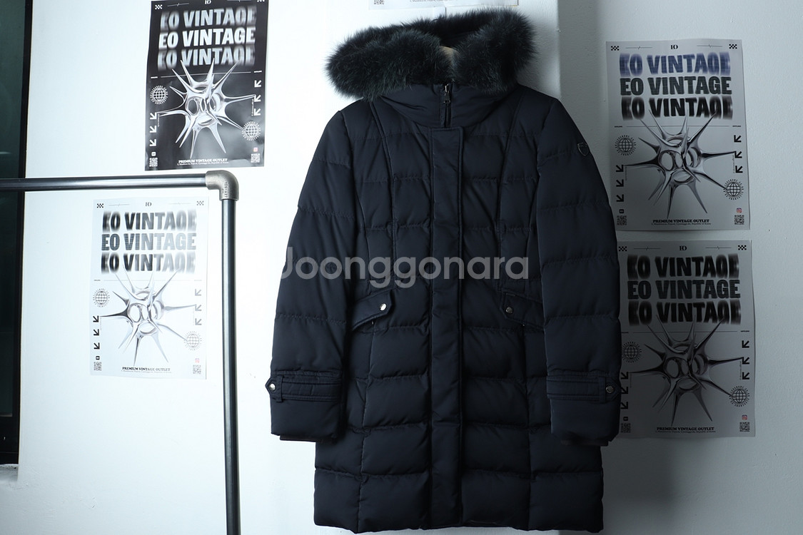 W(S) 헤지스 패딩 점퍼자켓 네이비 구스다운--1