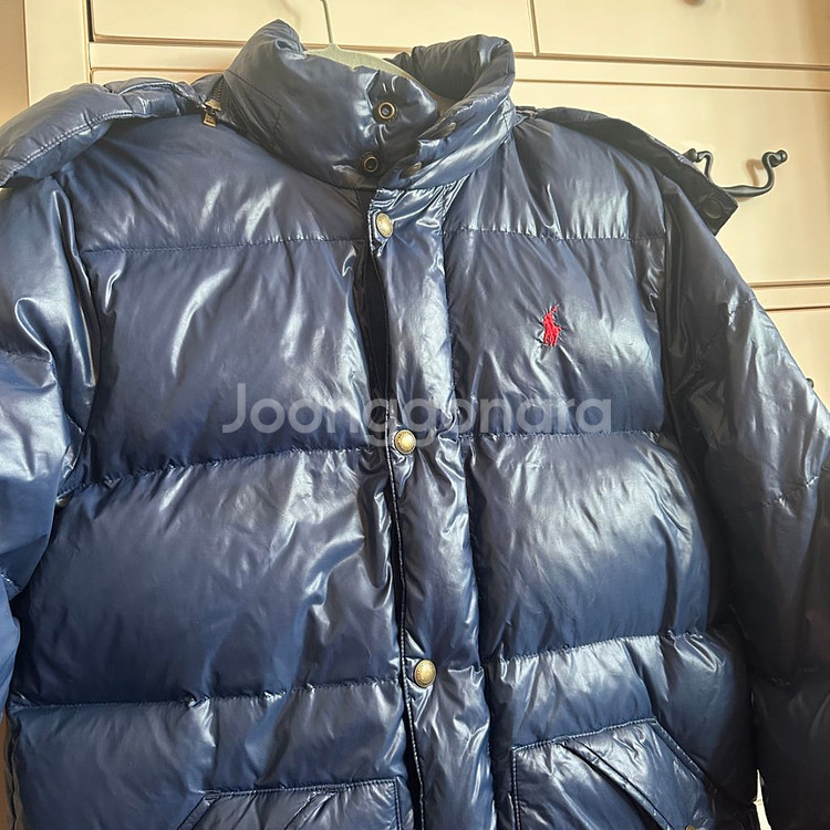 폴로 키즈 유광 덕다운 패딩 L14~16세 상태깨끗--1