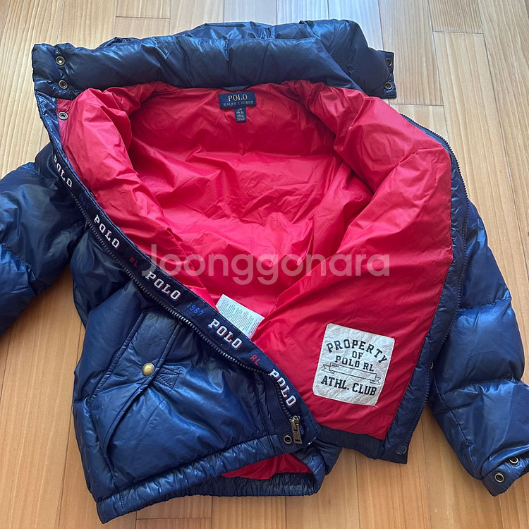 폴로 키즈 유광 덕다운 패딩 L14~16세 상태깨끗--4