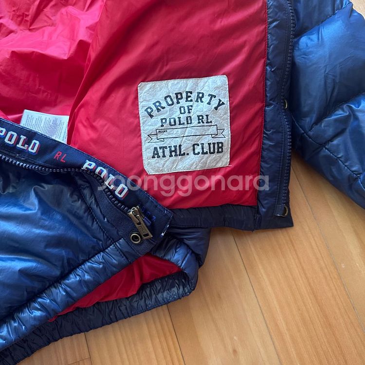 폴로 키즈 유광 덕다운 패딩 L14~16세 상태깨끗--9