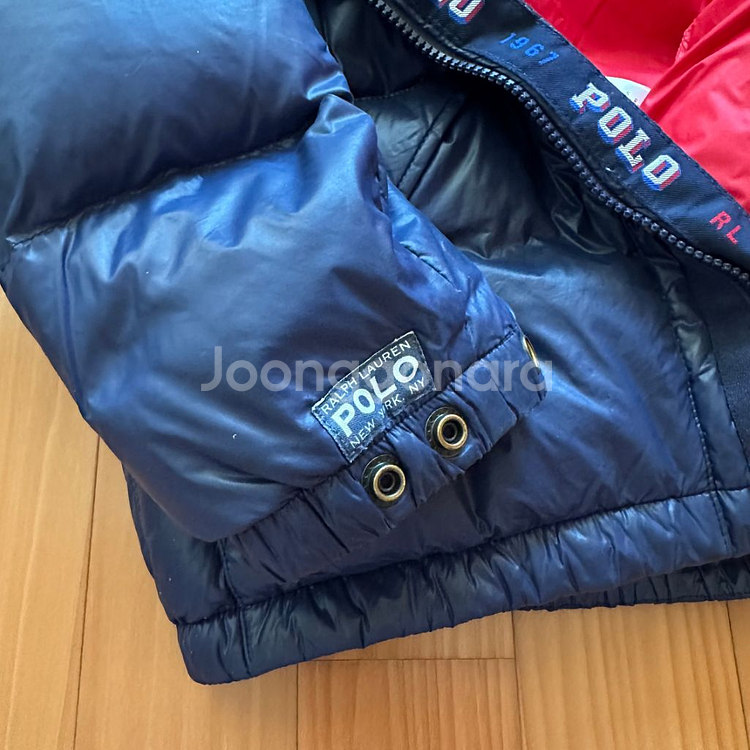 폴로 키즈 유광 덕다운 패딩 L14~16세 상태깨끗--7