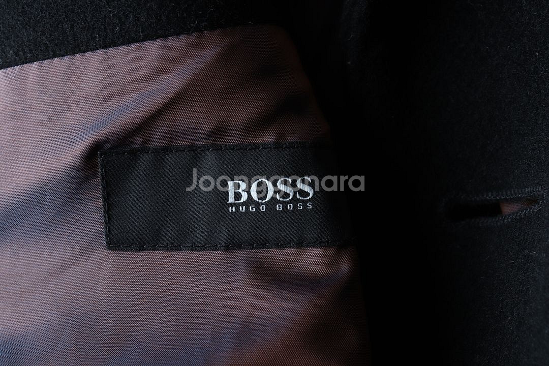 (L-XL) 휴고보스 코트자켓 블랙 울 올드스쿨--4